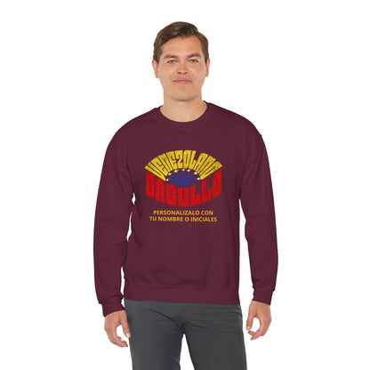 Sudadera Venezolano con Orgullo – Personalizable con tu Nombre o Iniciales