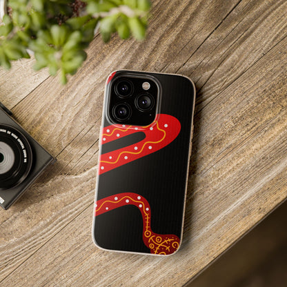 Funda de móvil biodegradable - Wiyu - "La serpiente emplumada" – Serie Amazonía