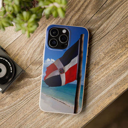 Funda Biodegradable | Bandera de RD en la Playa 🇩🇴 | iPhone y Samsung