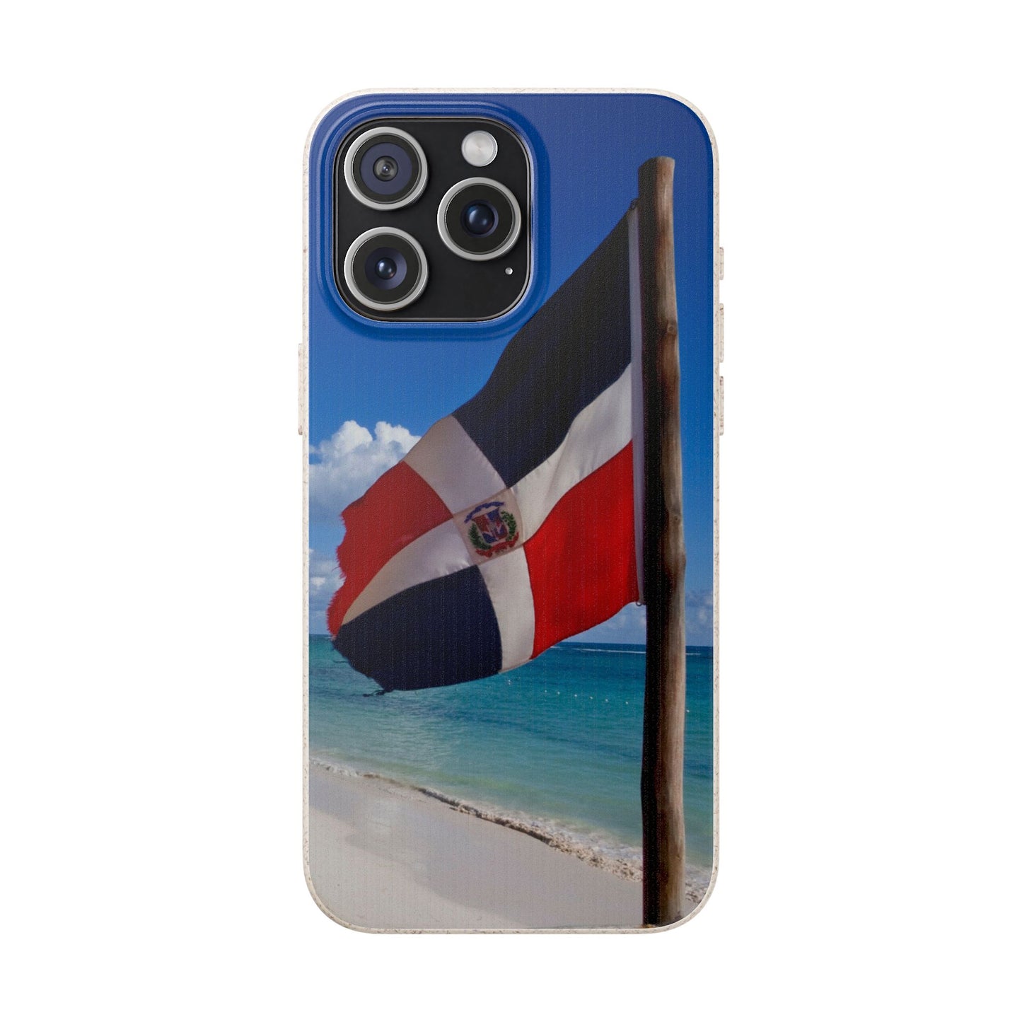 Funda Biodegradable | Bandera de RD en la Playa 🇩🇴 | iPhone y Samsung