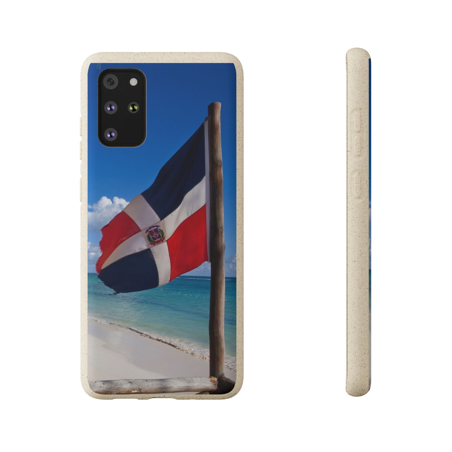 Funda Biodegradable | Bandera de RD en la Playa 🇩🇴 | iPhone y Samsung