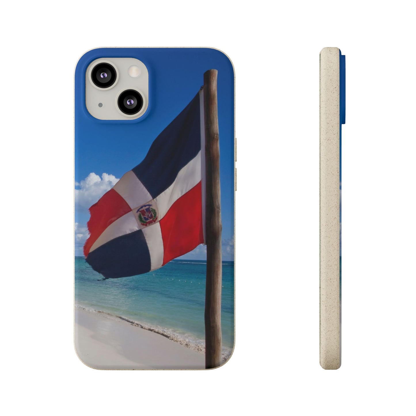 Funda Biodegradable | Bandera de RD en la Playa 🇩🇴 | iPhone y Samsung
