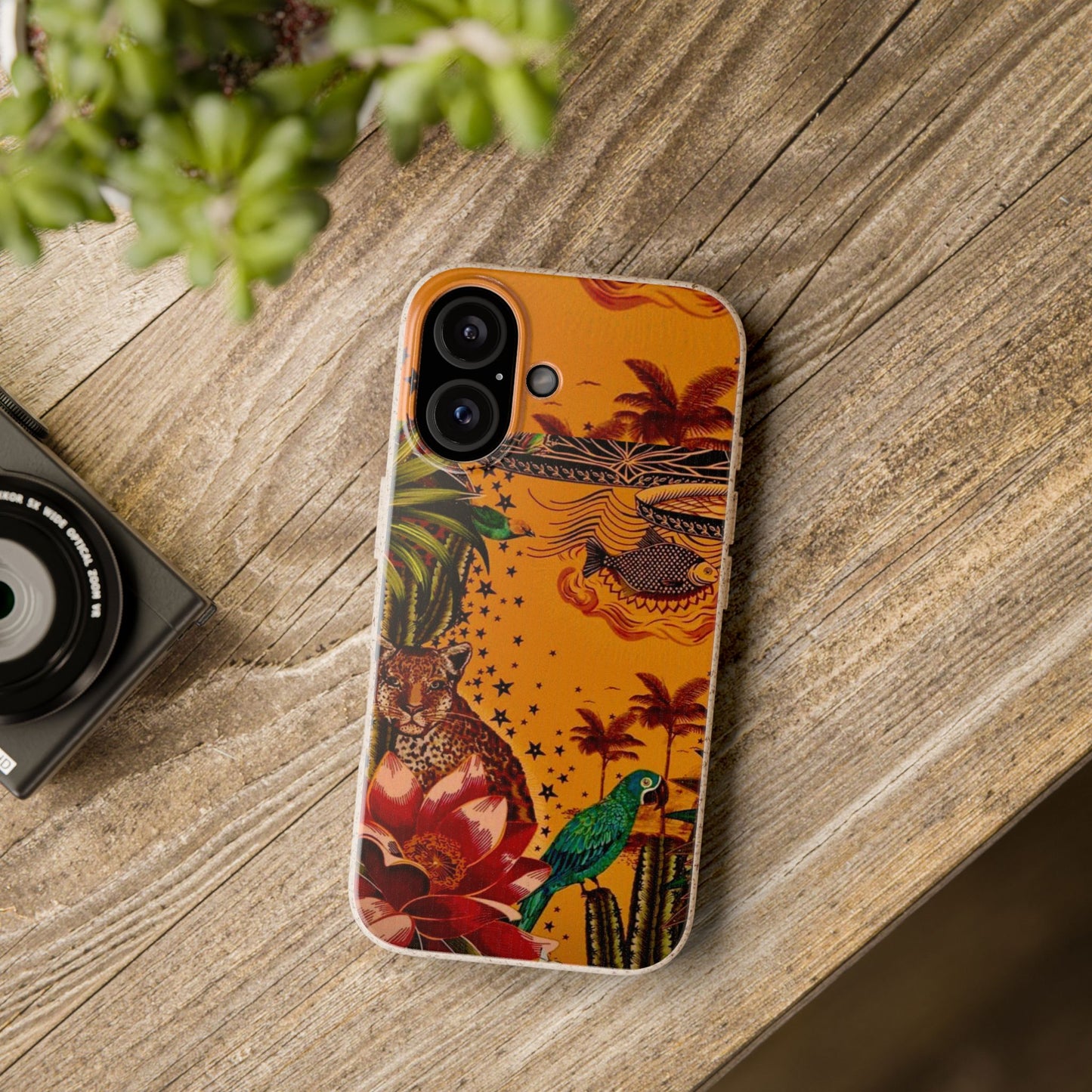 🌿 Fundas Biodegradables – Pintura de la Amazonía | Funda Ecológica para iPhone y Samsung