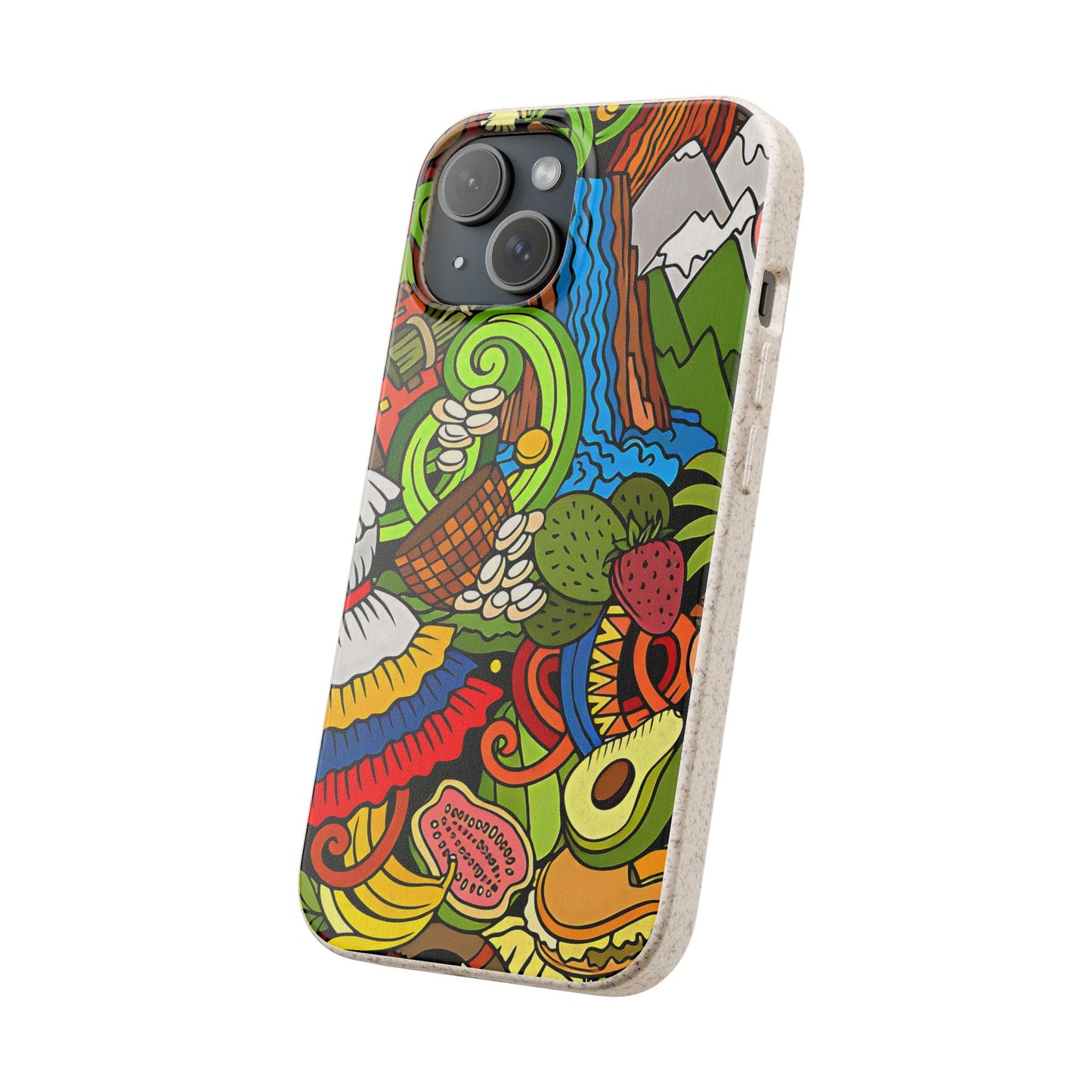 Funda Biodegradable | Dibujo Doodle cosas típicas de Venezuela | iPhone y Samsung