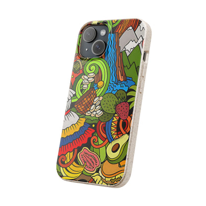 Funda Biodegradable | Dibujo Doodle cosas típicas de Venezuela | iPhone y Samsung