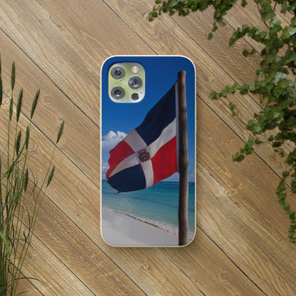 Funda Biodegradable | Bandera de RD en la Playa 🇩🇴 | iPhone y Samsung