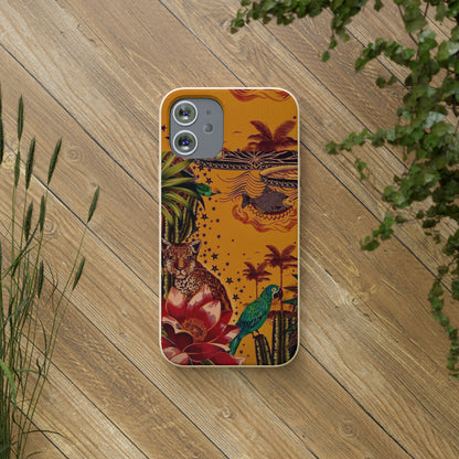 🌿 Fundas Biodegradables – Pintura de la Amazonía | Funda Ecológica para iPhone y Samsung