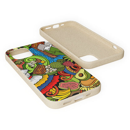 Funda Biodegradable | Dibujo Doodle cosas típicas de Venezuela | iPhone y Samsung