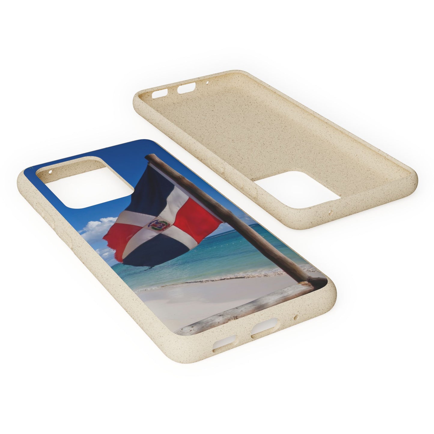 Funda Biodegradable | Bandera de RD en la Playa 🇩🇴 | iPhone y Samsung