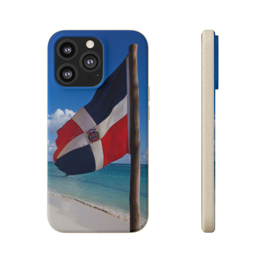 Funda Biodegradable | Bandera de RD en la Playa 🇩🇴 | iPhone y Samsung