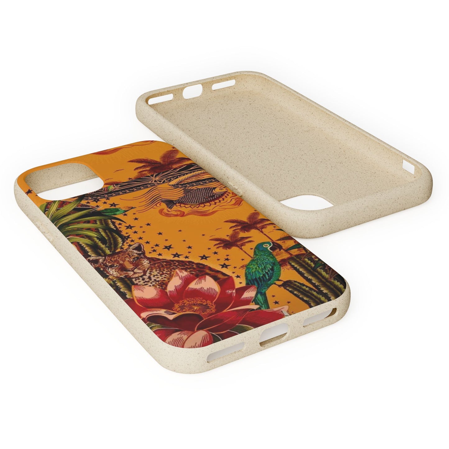 🌿 Fundas Biodegradables – Pintura de la Amazonía | Funda Ecológica para iPhone y Samsung