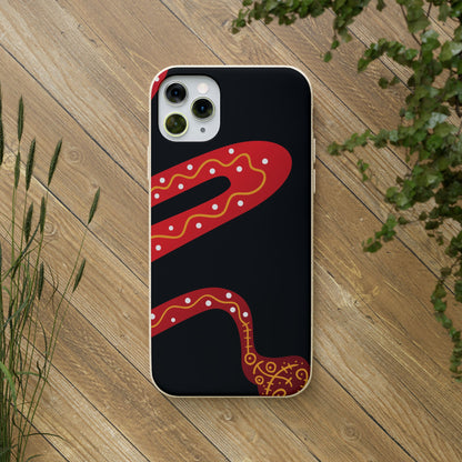 Funda de móvil biodegradable - Wiyu - "La serpiente emplumada" – Serie Amazonía