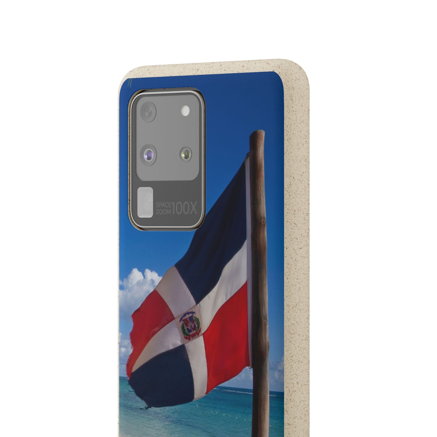 Funda Biodegradable | Bandera de RD en la Playa 🇩🇴 | iPhone y Samsung