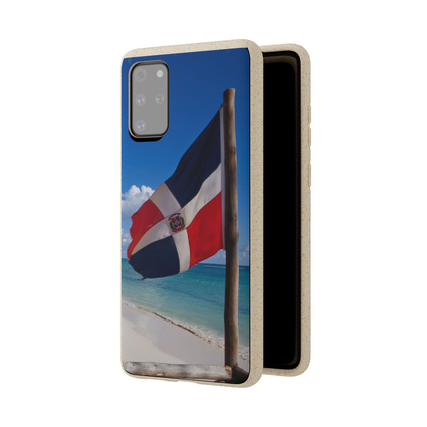 Funda Biodegradable | Bandera de RD en la Playa 🇩🇴 | iPhone y Samsung