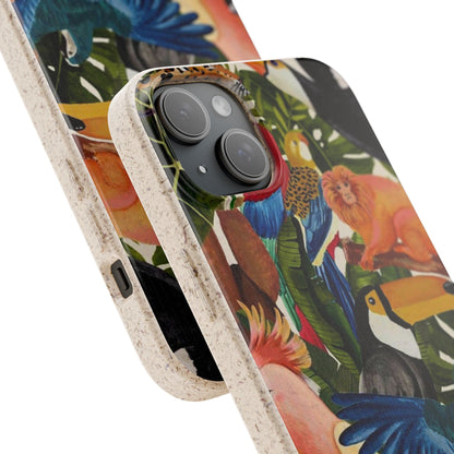 Funda Biodegradable | Pintura Aves de la Amazonía | iPhone y Samsung
