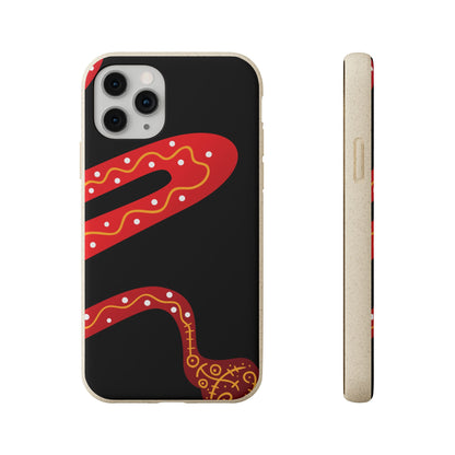 Funda de móvil biodegradable - Wiyu - "La serpiente emplumada" – Serie Amazonía