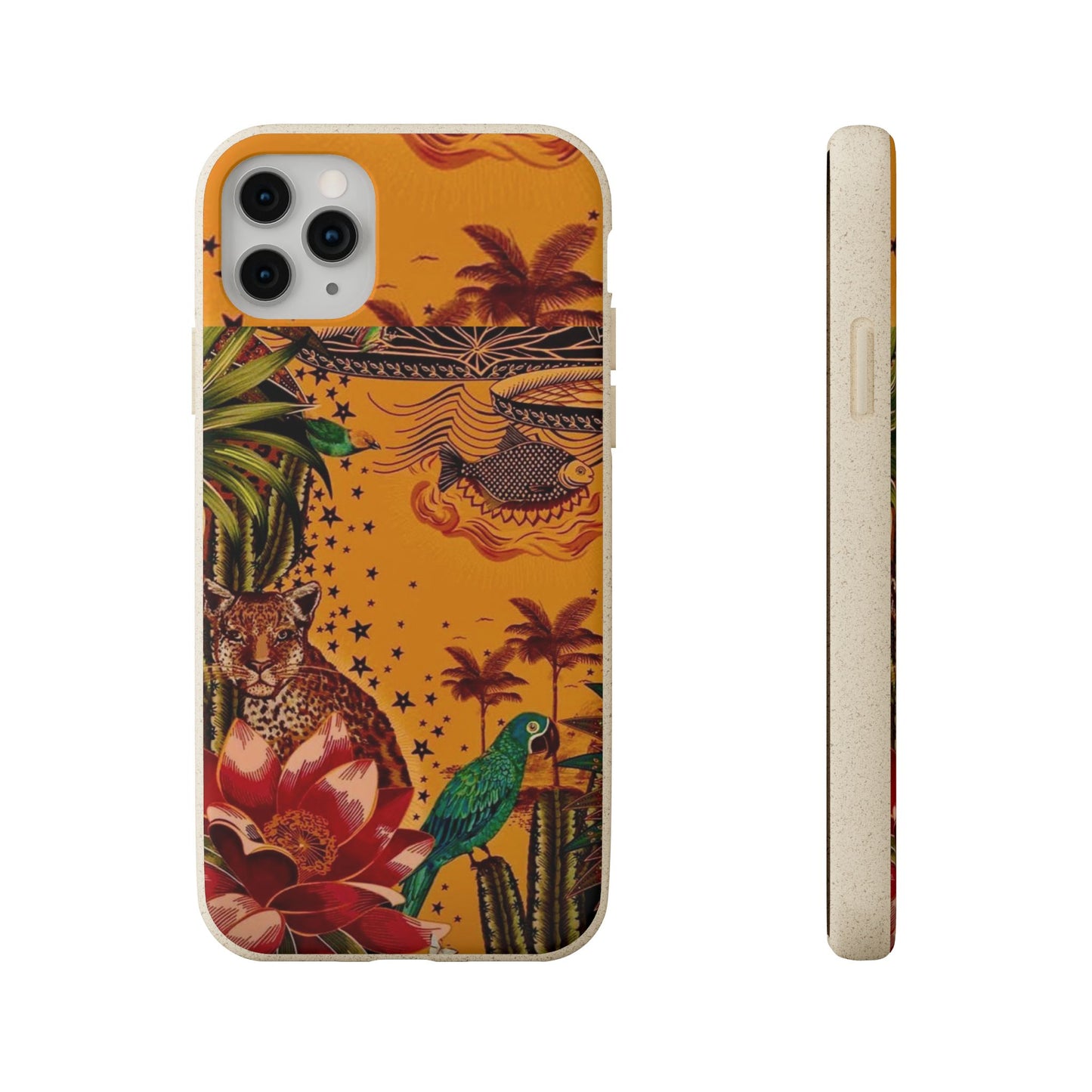 🌿 Fundas Biodegradables – Pintura de la Amazonía | Funda Ecológica para iPhone y Samsung