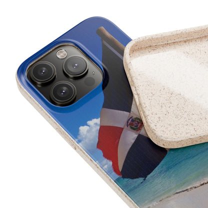 Funda Biodegradable | Bandera de RD en la Playa 🇩🇴 | iPhone y Samsung