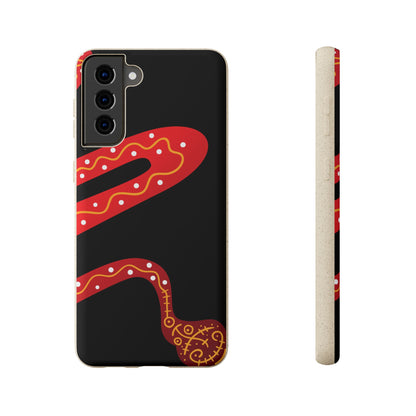 Funda de móvil biodegradable - Wiyu - "La serpiente emplumada" – Serie Amazonía