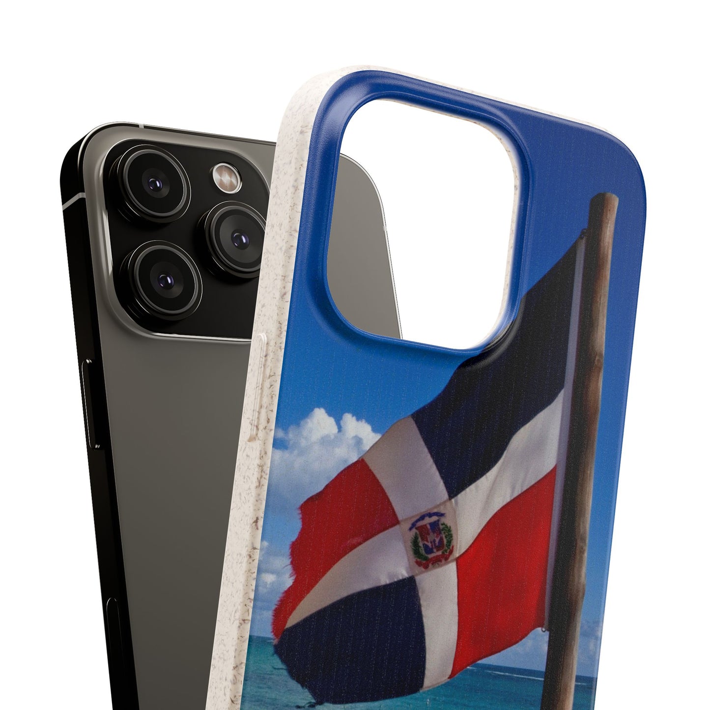 Funda Biodegradable | Bandera de RD en la Playa 🇩🇴 | iPhone y Samsung