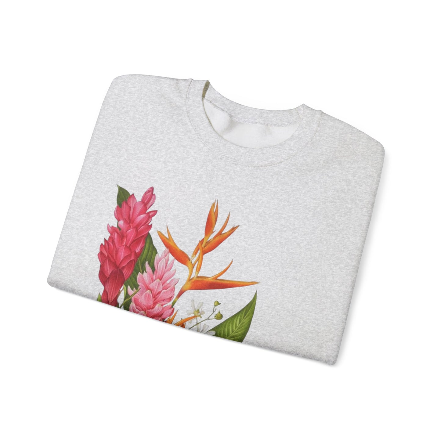 Sudadera Tropical Floral — Ave del Paraíso & Ramo de Jengibre (Unisex)