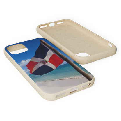 Funda Biodegradable | Bandera de RD en la Playa 🇩🇴 | iPhone y Samsung
