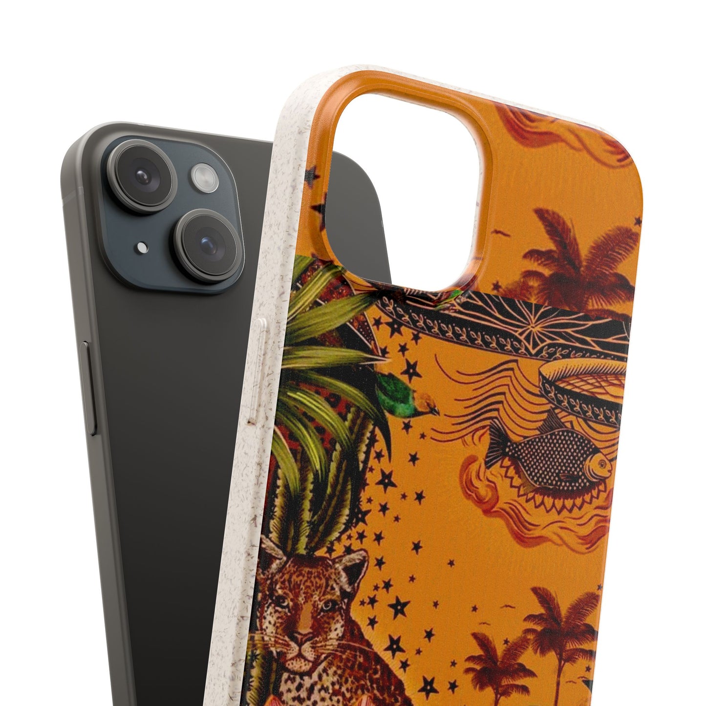 🌿 Fundas Biodegradables – Pintura de la Amazonía | Funda Ecológica para iPhone y Samsung