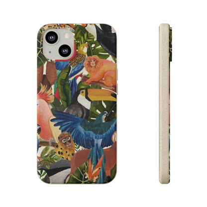 Funda Biodegradable | Pintura Aves de la Amazonía | iPhone y Samsung