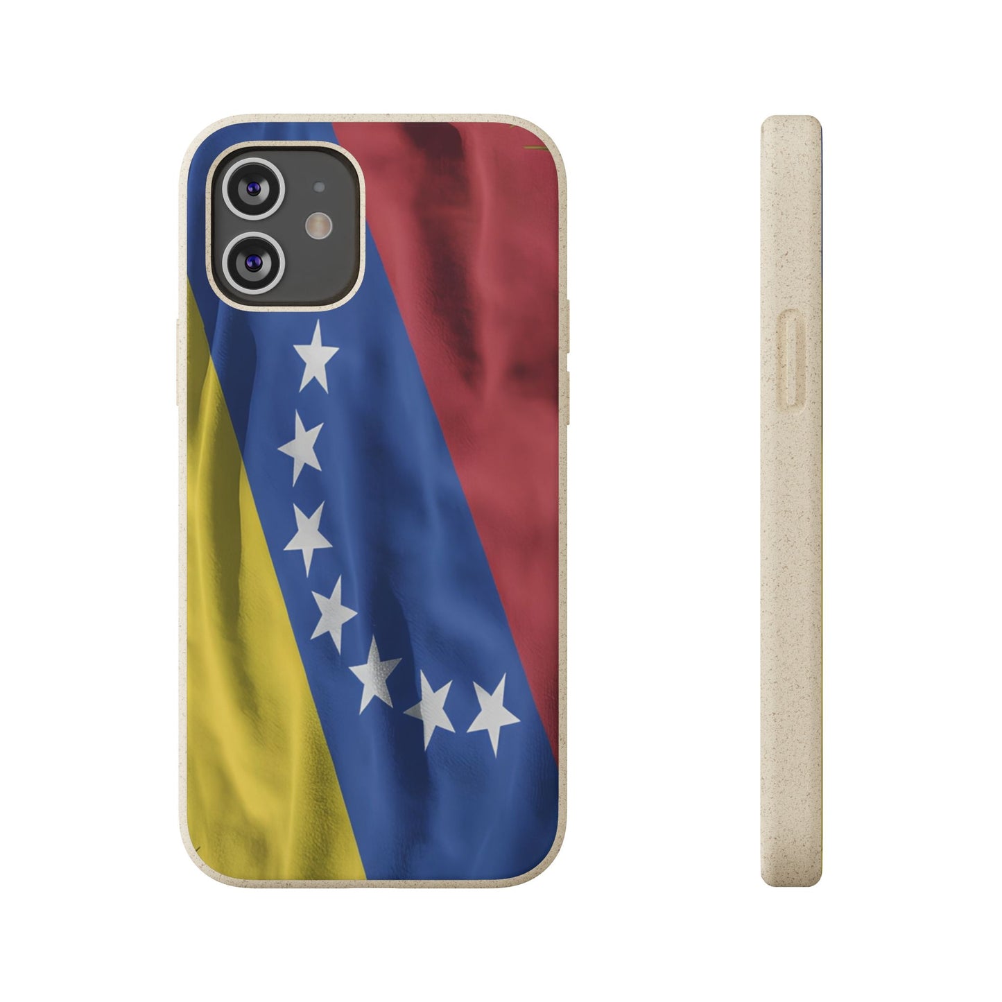 Forro para Celular Bandera de Venezuela | 7 Estrellas | Biodegradable | Personalízalo con tus iniciales o nombre