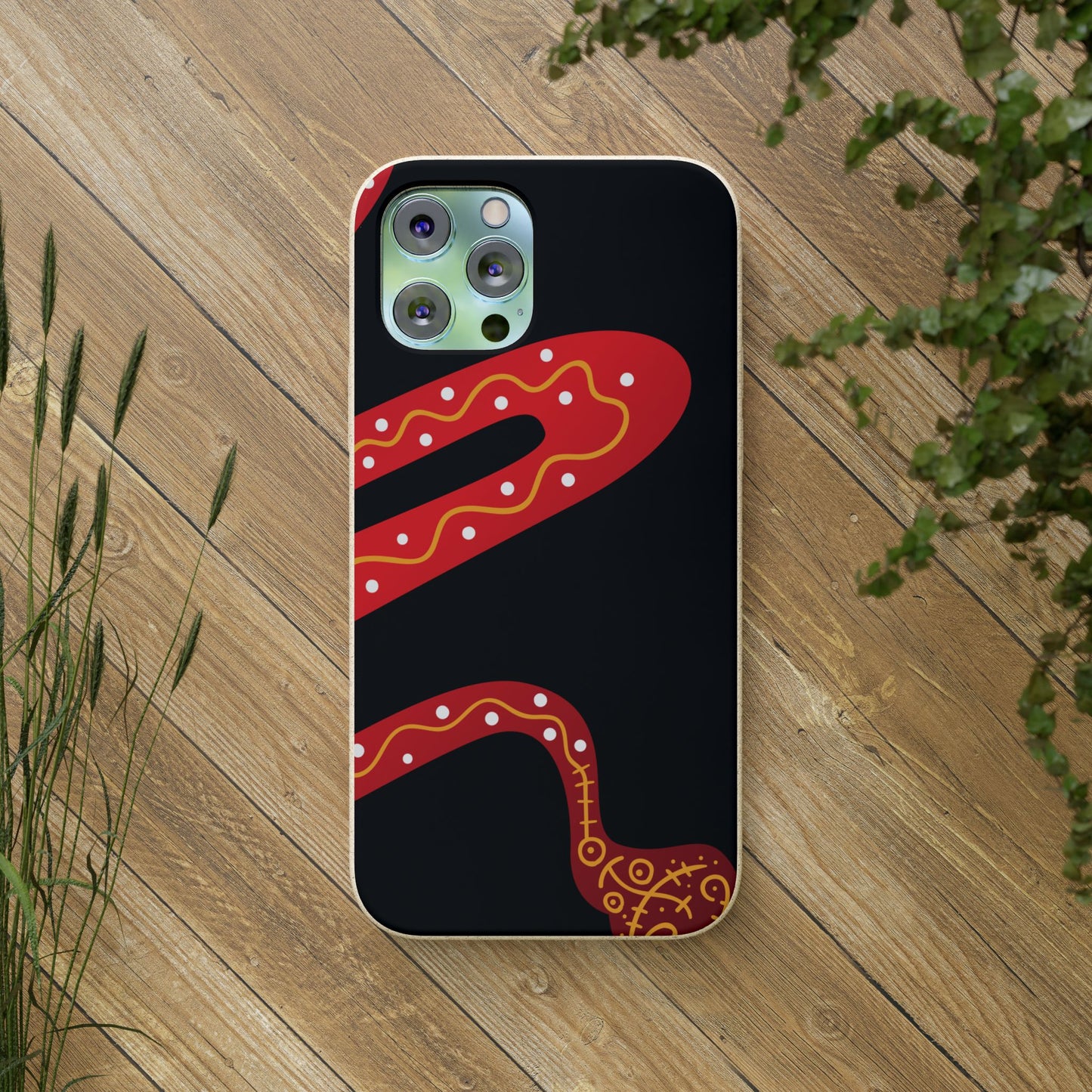 Funda de móvil biodegradable - Wiyu - "La serpiente emplumada" – Serie Amazonía