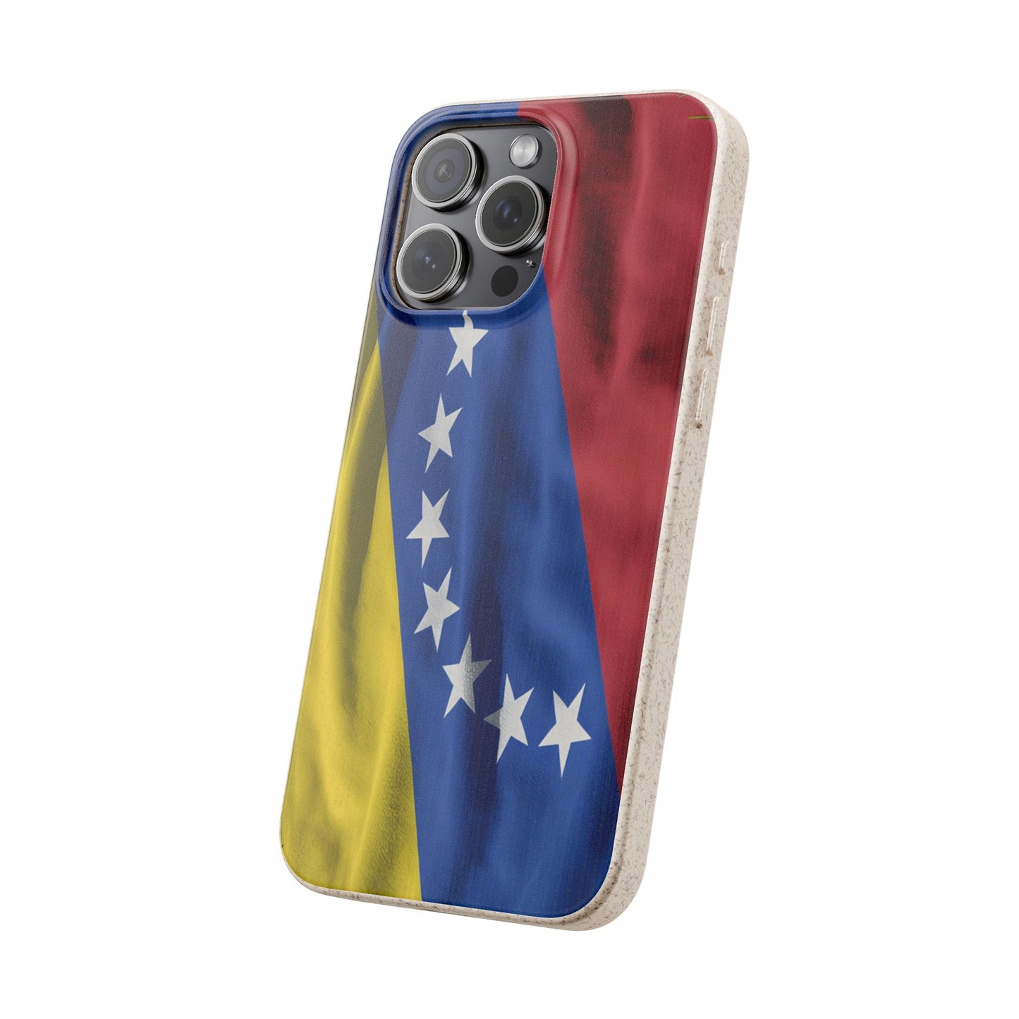 Forro para Celular Bandera de Venezuela | 7 Estrellas | Biodegradable | Personalízalo con tus iniciales o nombre
