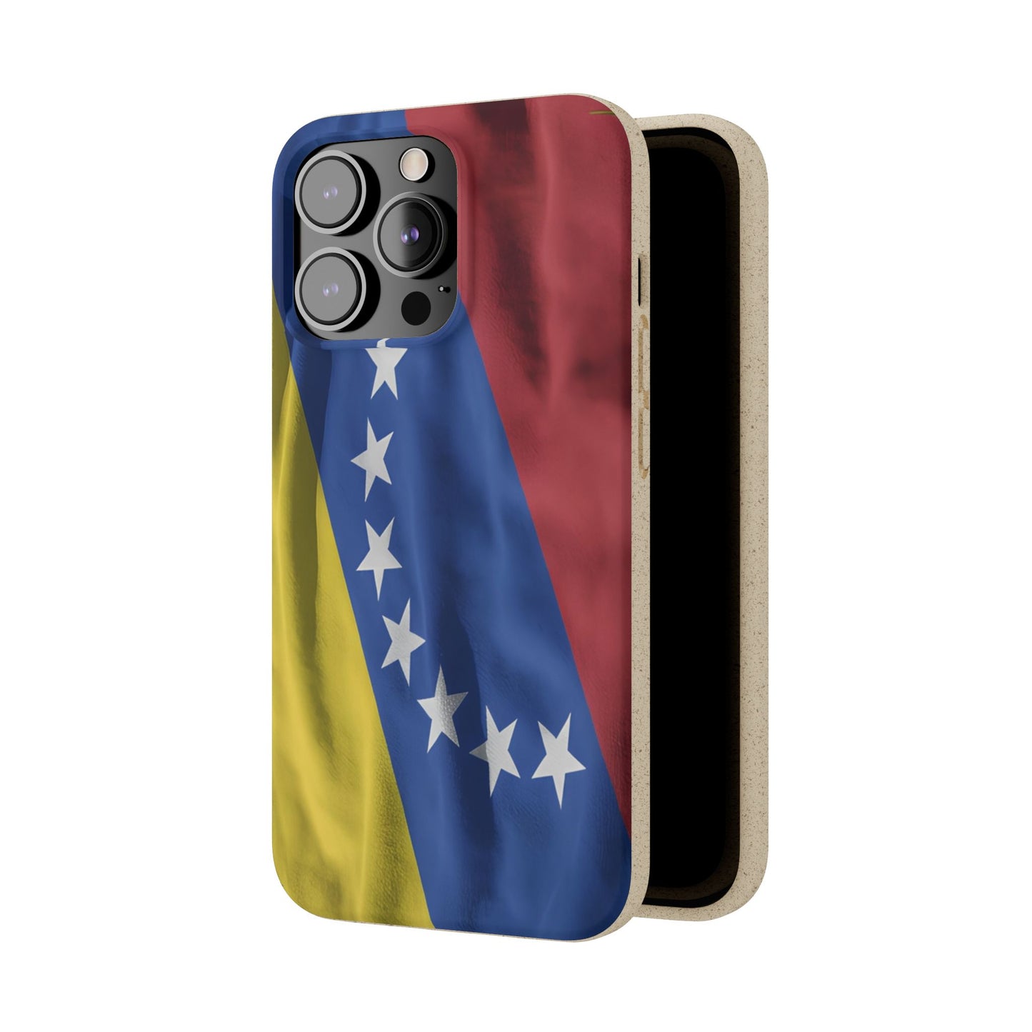 Forro para Celular Bandera de Venezuela | 7 Estrellas | Biodegradable | Personalízalo con tus iniciales o nombre