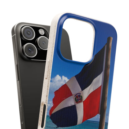 Funda Biodegradable | Bandera de RD en la Playa 🇩🇴 | iPhone y Samsung