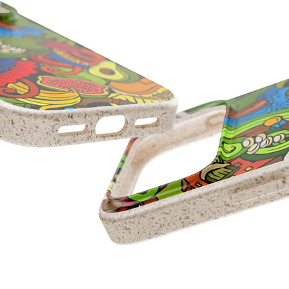 Funda Biodegradable | Dibujo Doodle cosas típicas de Venezuela | iPhone y Samsung