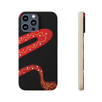 Funda de móvil biodegradable - Wiyu - "La serpiente emplumada" – Serie Amazonía