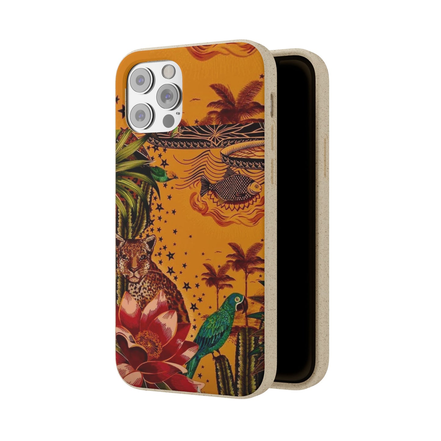 🌿 Fundas Biodegradables – Pintura de la Amazonía | Funda Ecológica para iPhone y Samsung