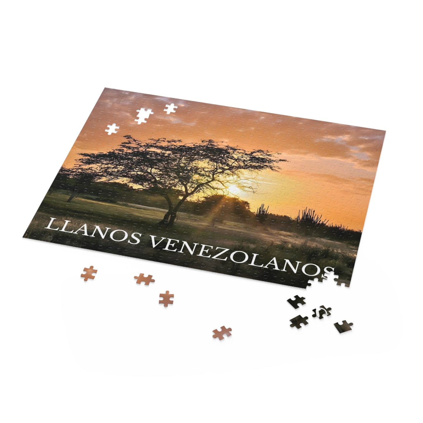 Rompecabezas Atardecer en los Llanos Venezolanos | Paisaje Natural de Venezuela (120, 252 o 500 Piezas)