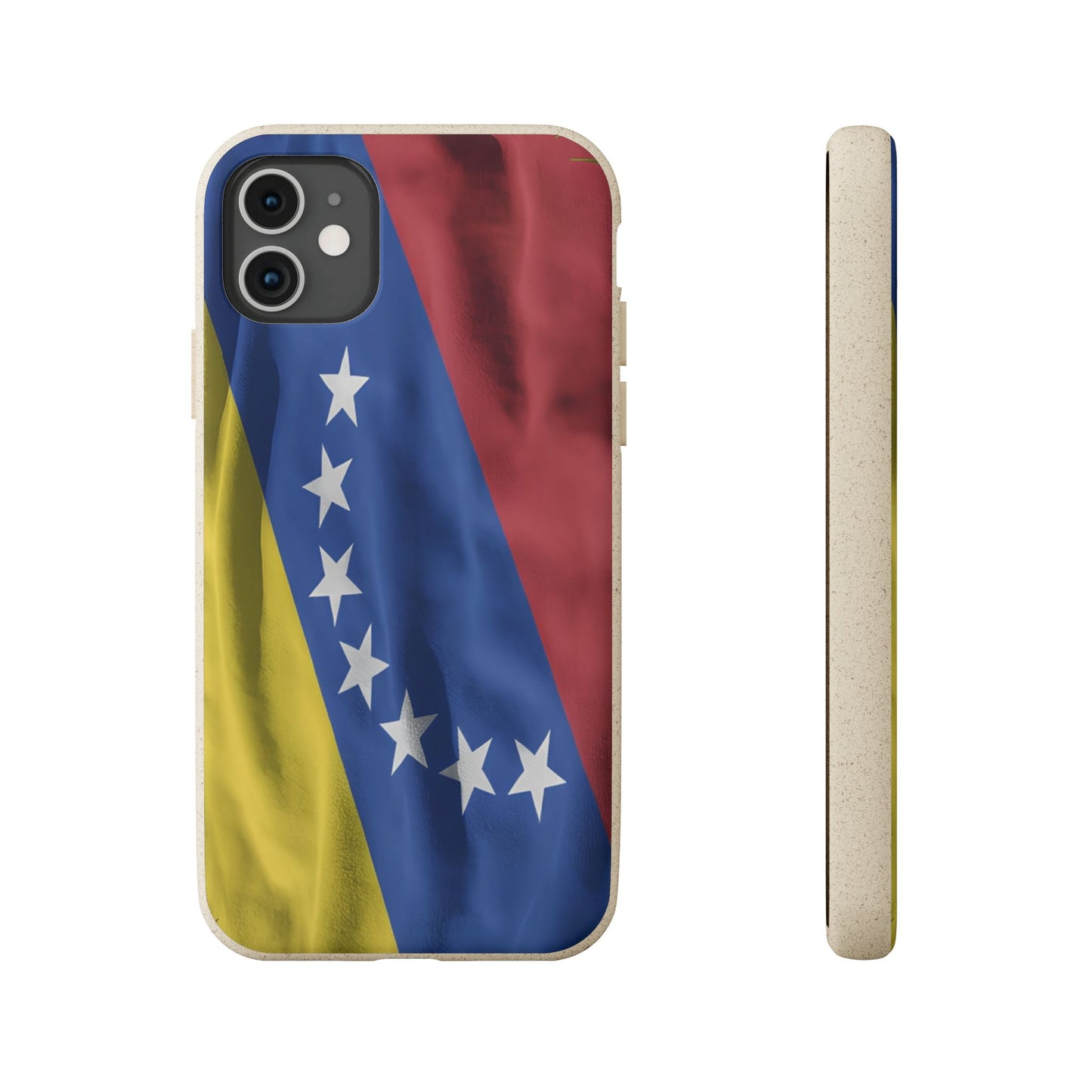 Forro para Celular Bandera de Venezuela | 7 Estrellas | Biodegradable | Personalízalo con tus iniciales o nombre