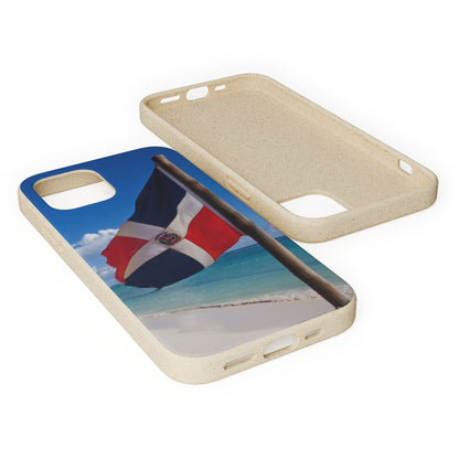 Funda Biodegradable | Bandera de RD en la Playa 🇩🇴 | iPhone y Samsung