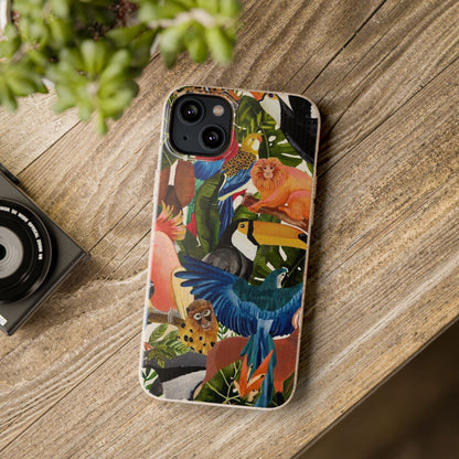 Funda Biodegradable | Pintura Aves de la Amazonía | iPhone y Samsung