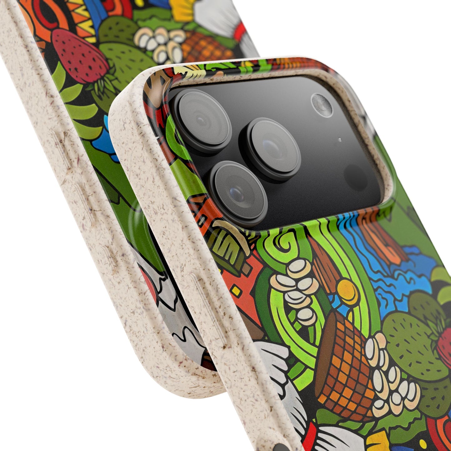 Funda Biodegradable | Dibujo Doodle cosas típicas de Venezuela | iPhone y Samsung