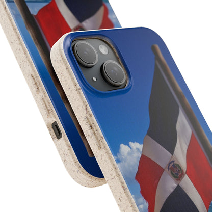 Funda Biodegradable | Bandera de RD en la Playa 🇩🇴 | iPhone y Samsung