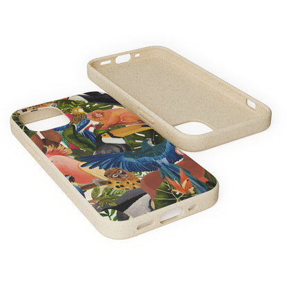 Funda Biodegradable | Pintura Aves de la Amazonía | iPhone y Samsung