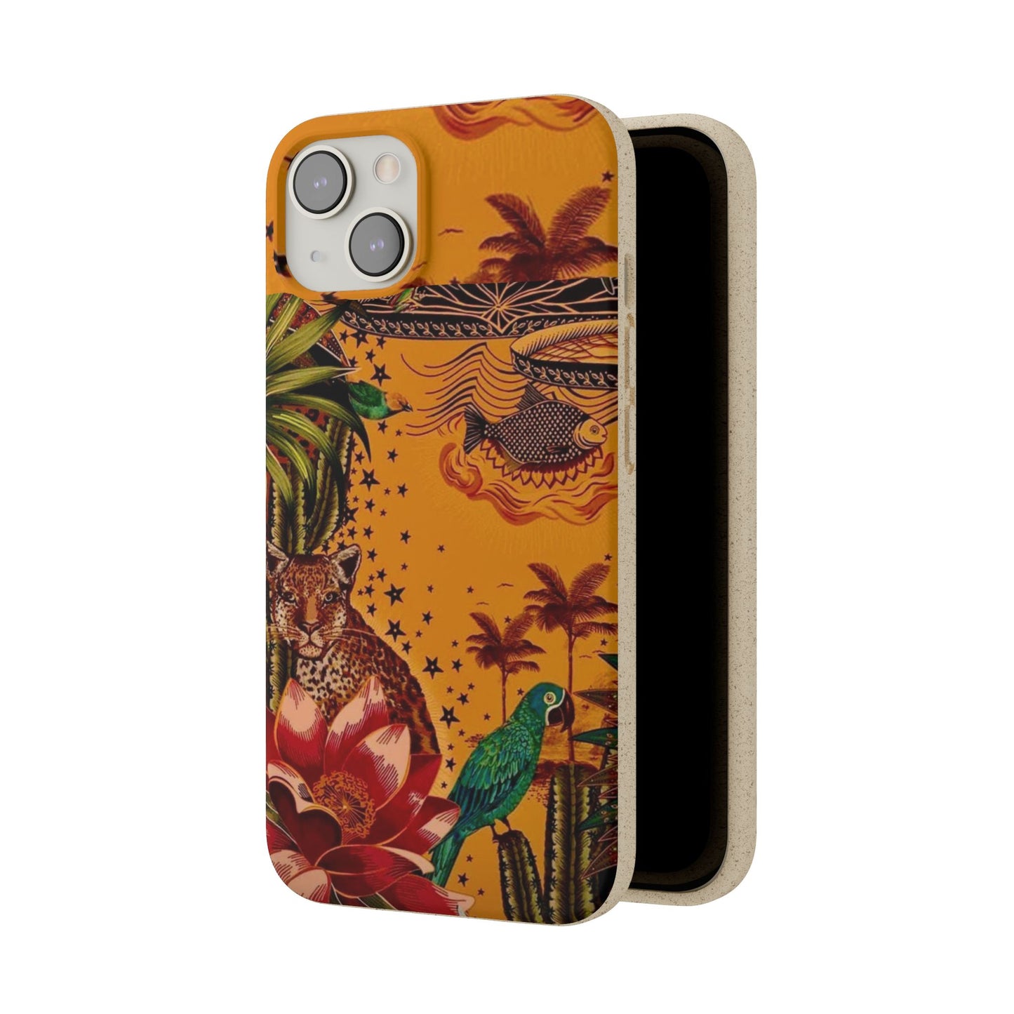 🌿 Fundas Biodegradables – Pintura de la Amazonía | Funda Ecológica para iPhone y Samsung