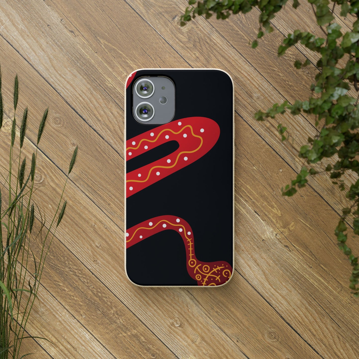 Funda de móvil biodegradable - Wiyu - "La serpiente emplumada" – Serie Amazonía