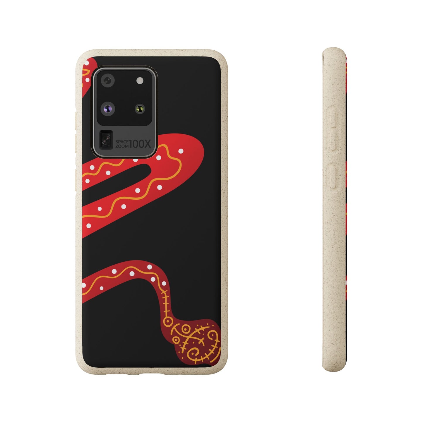 Funda de móvil biodegradable - Wiyu - "La serpiente emplumada" – Serie Amazonía