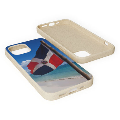 Funda Biodegradable | Bandera de RD en la Playa 🇩🇴 | iPhone y Samsung