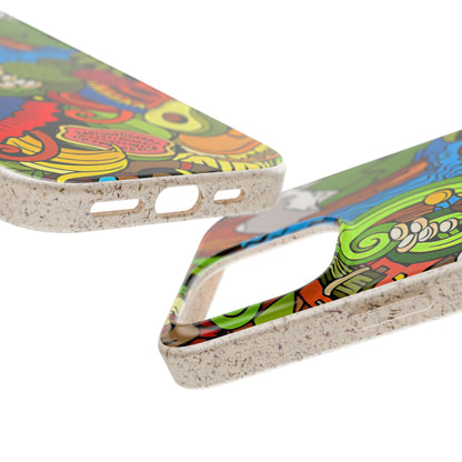 Funda Biodegradable | Dibujo Doodle cosas típicas de Venezuela | iPhone y Samsung