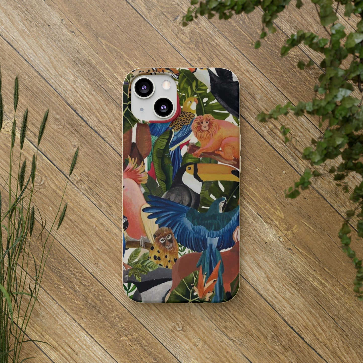 Funda Biodegradable | Pintura Aves de la Amazonía | iPhone y Samsung