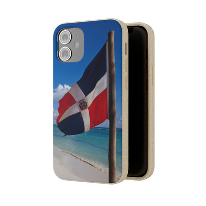 Funda Biodegradable | Bandera de RD en la Playa 🇩🇴 | iPhone y Samsung